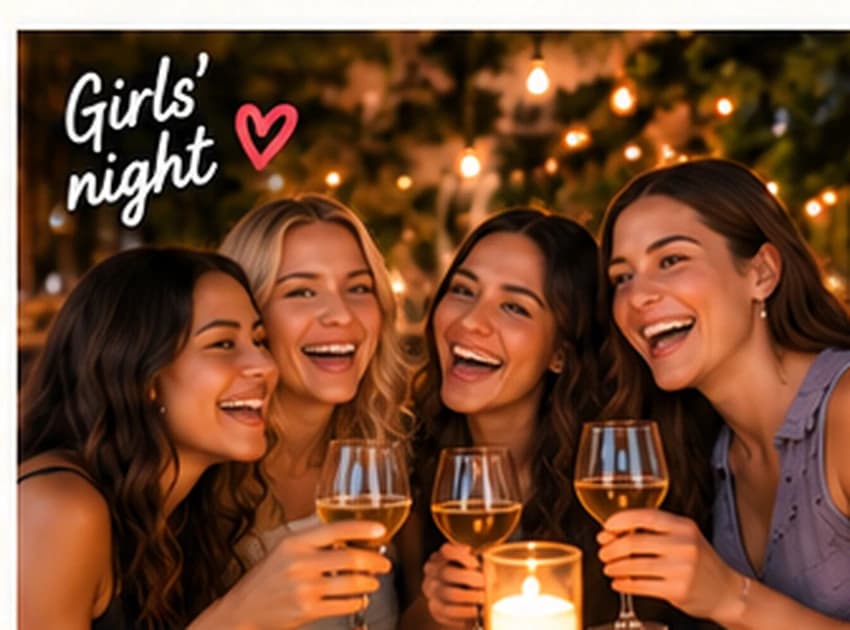 Sample photo of friends together at a girls' night